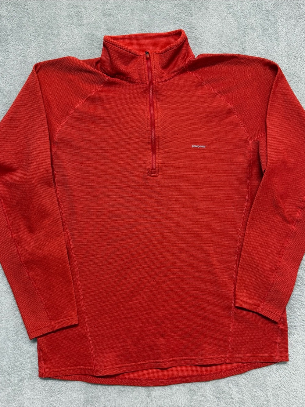 Patagonia Capilene 3 Midweight 1/4 Zip Pullover Base Layer Red Men's Large